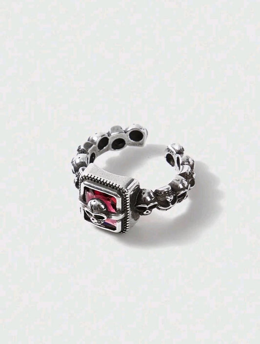 Anel Hades - Caveira Rubi | deus do submundo