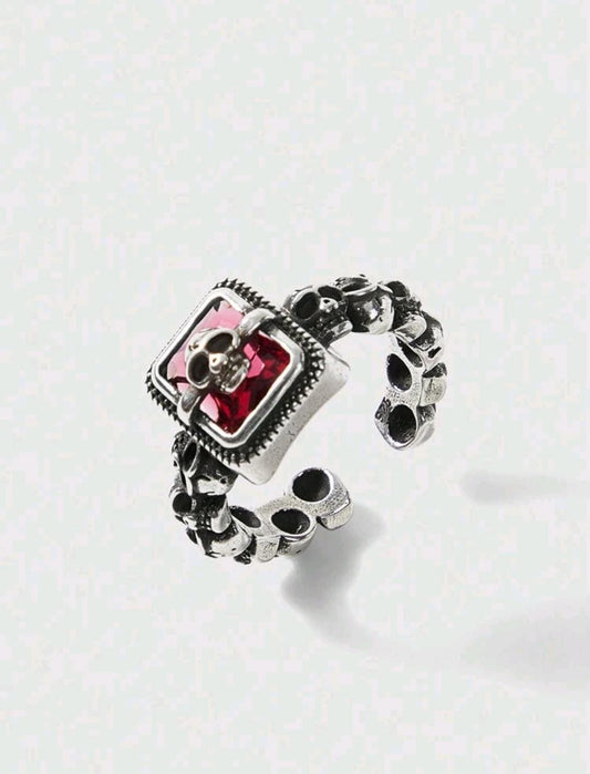 Anel Hades - Caveira Rubi | deus do submundo