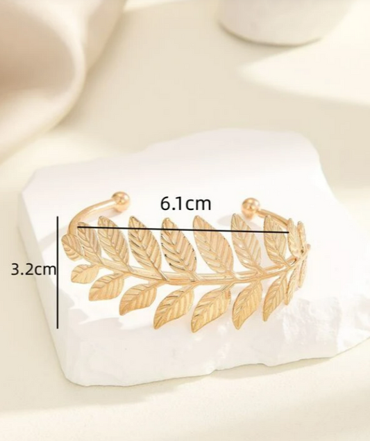 Bracelete Grego Dourado de Louros