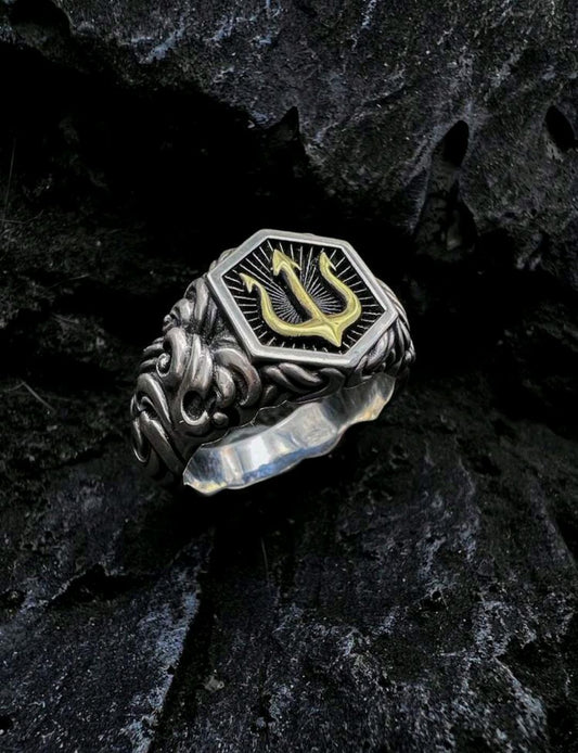 Anel Poseidon Tridente Percy Jackson