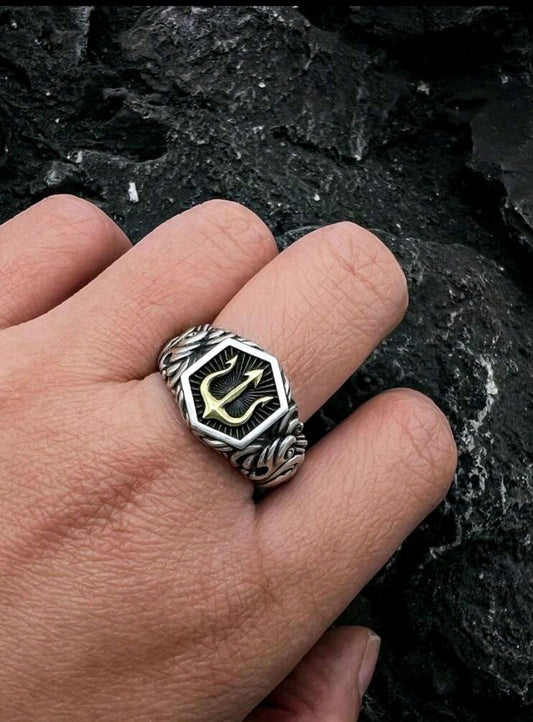 Anel Poseidon Tridente Percy Jackson